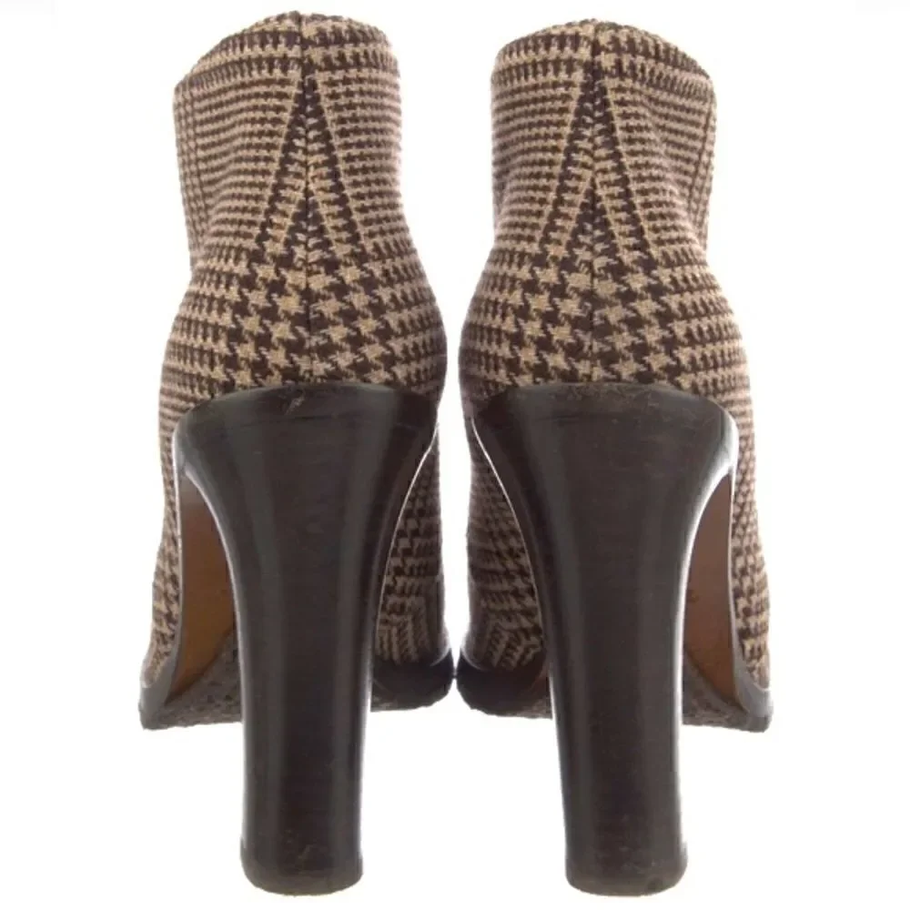 Ralph Lauren Fall 2021 Brown Glen Plaid Wool Flannel Jaylen Bootie